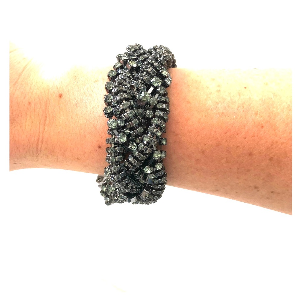 Braided crystal bracelet